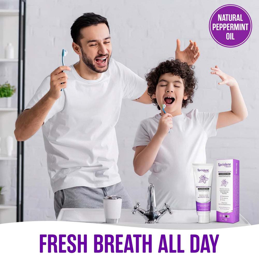 Dry mouth prevention and fresh breath toothpaste