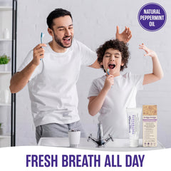 Fresh breath concept with clean teeth