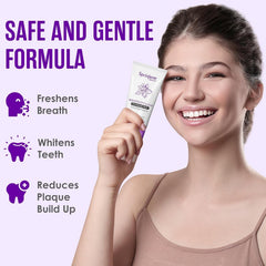 Close-up of SprinJene toothpaste texture with black seed oil
