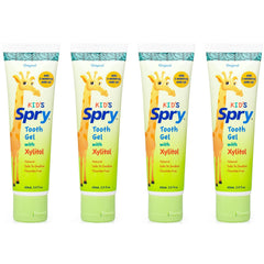 Spry Natural Xylitol Toothpaste for Babies, Toddlers and Kids – Pack of 4, 2 oz each