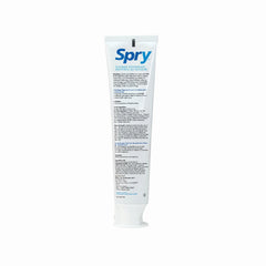 Close up of product label highlighting spearmint scent