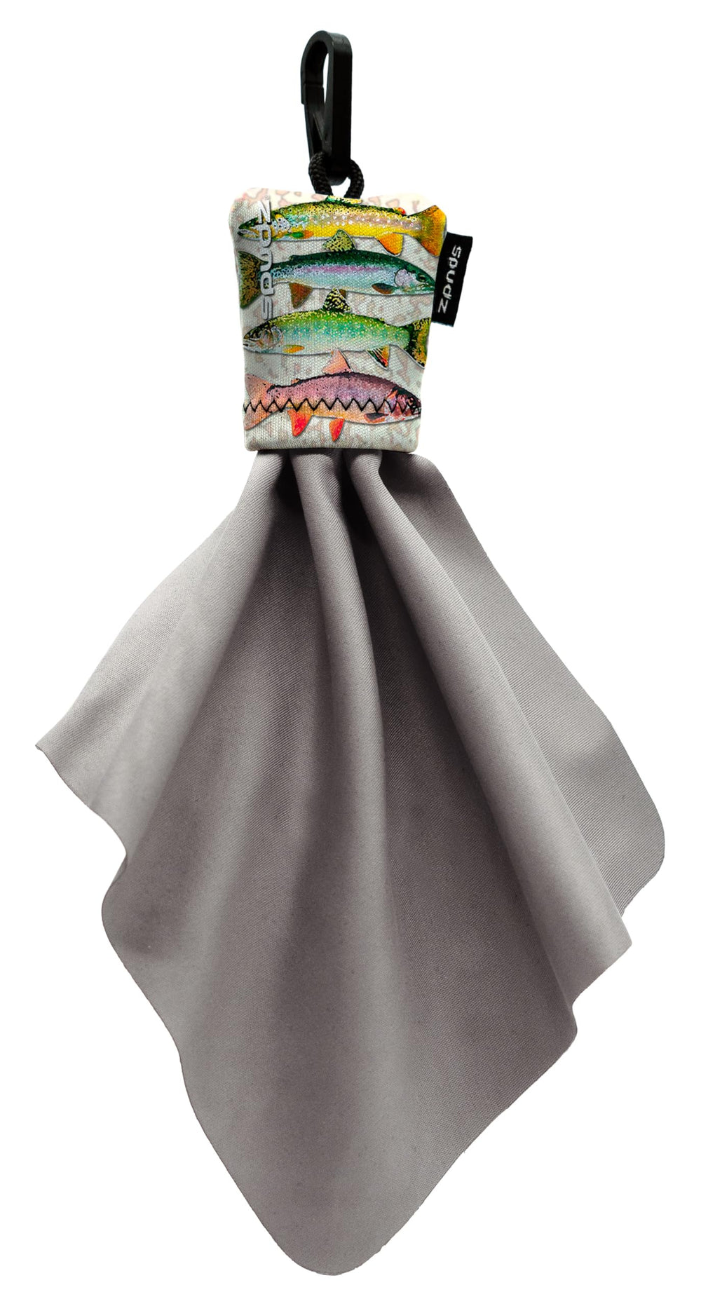 SPUDZ Classic microfiber lens cleaner with clip-on pouch (6x6 in)