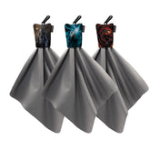 Spudz Classic Orc design microfiber cloth inside neoprene travel pouch