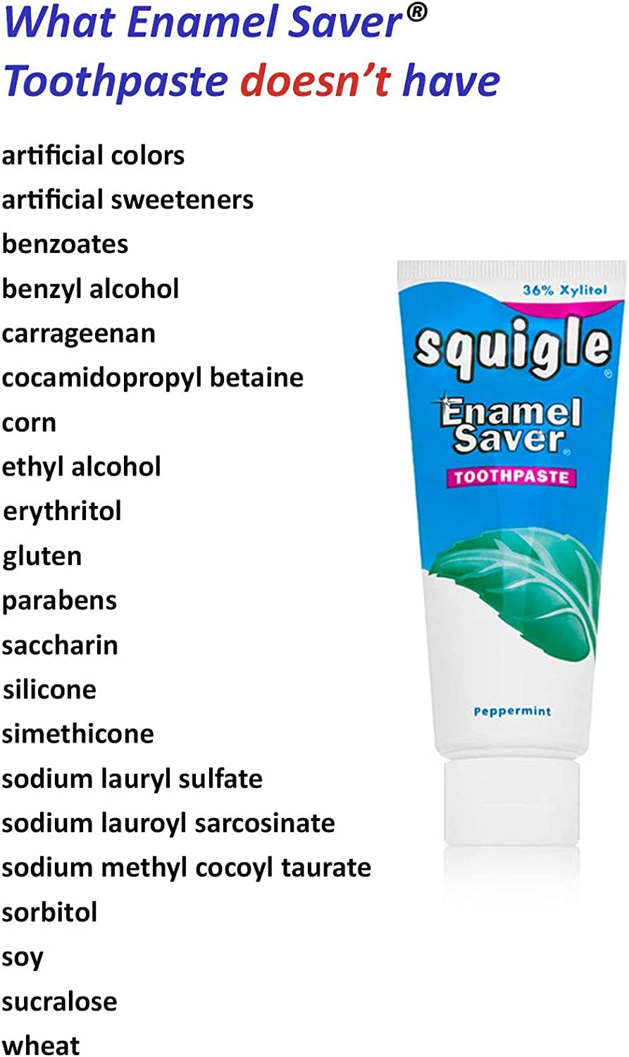 Canker sore prevention and oral health graphic with Squigle toothpaste