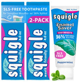 Front view of Squigle Enamel Saver Toothpaste 2 Pack