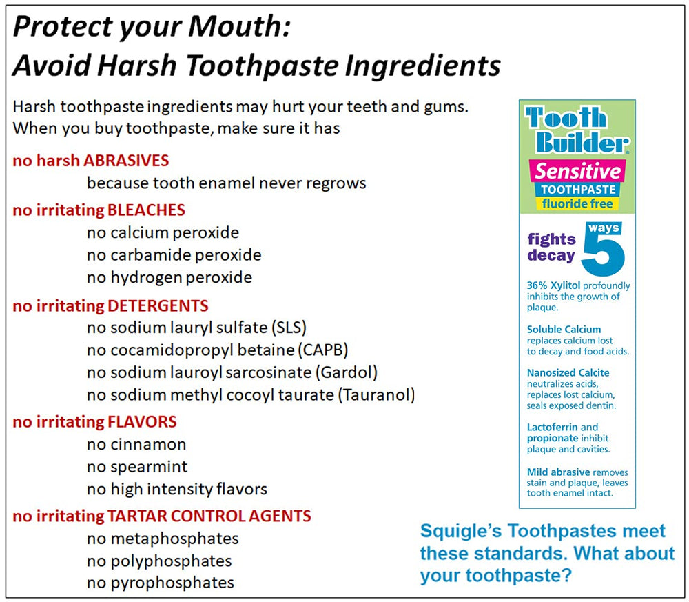 Toothpaste with xylitol content highlighted on label