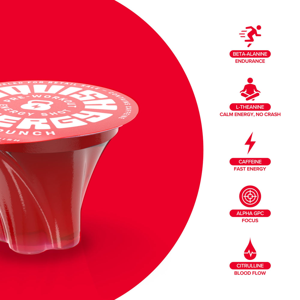 User ready: peel and squish on-the-go energy gummy shots.