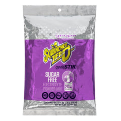 Sqwincher Zero Qwik Stik grape bag showcases convenient, ready-to-use hydration on the go.