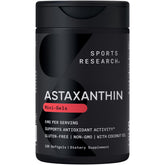 Sports Research Astaxanthin 6 mg bottle with Organic Coconut Oil, 120 softgels