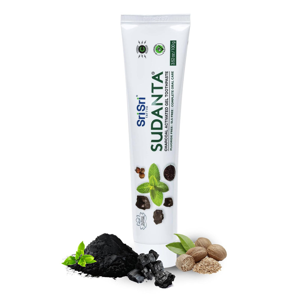 Close-up of toothpaste gel texture with activated charcoal