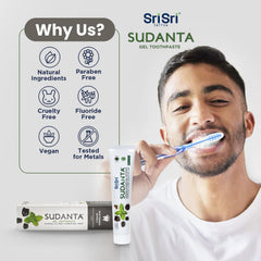 Minty fresh feel depicted for Sudanta Charcoal Toothpaste Gel