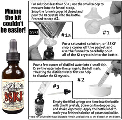 Potassium iodide crystals included in the kit