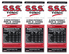 Usage directions for SSS Tonic 10oz