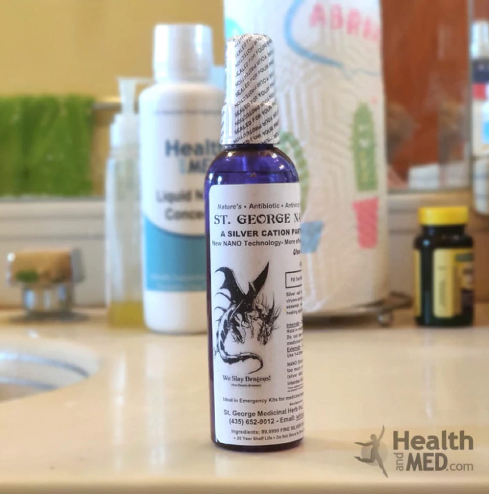 Lifestyle setup with bottle on countertop