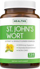 Bottle of St John's Wort capsules with 120 caps