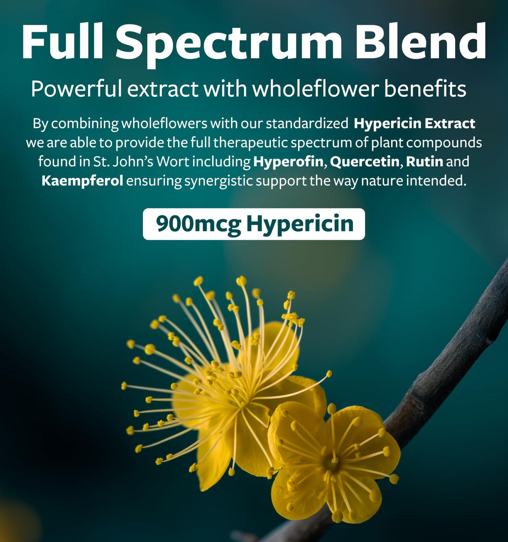 Front label of St John's Wort capsules