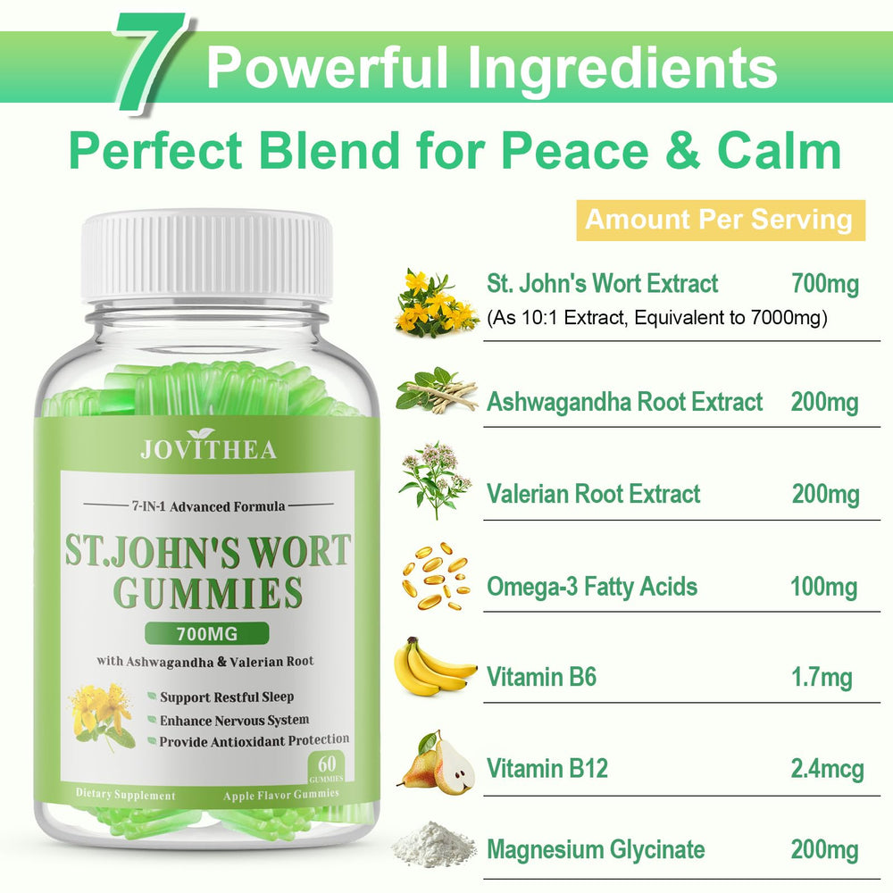 Front label of St John's Wort Gummies bottle