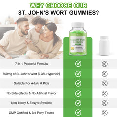 Kid-friendly gummies in a colorful display