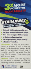 Stain-Away Plus Dental Cleanser product packaging close-up
