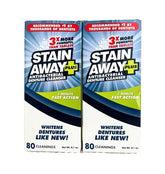 StainAway Plus Denture Cleanser 8.1oz powder canister – 2-pack