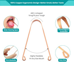 Stainless steel spoon-type tongue scraper
