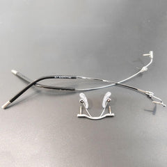 Stainless steel temple arms in silver color