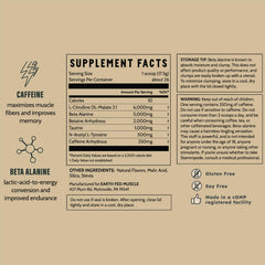 Close-up of Stammpede Lemonade pre-workout powder texture