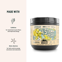 Stammpede Lemonade pre-workout ingredients panel