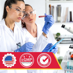 Stance Tuning USA gummies badge for non-GMO vegan purity appealing to health-conscious shoppers.