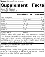 Close-up of Catalyn Gluten Free 240ct label