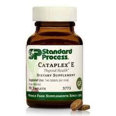 Standard Process Cataplex E bottle label with 90 tablets