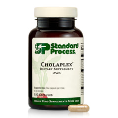 Standard Process Cholaplex bottle front label with 150 capsules