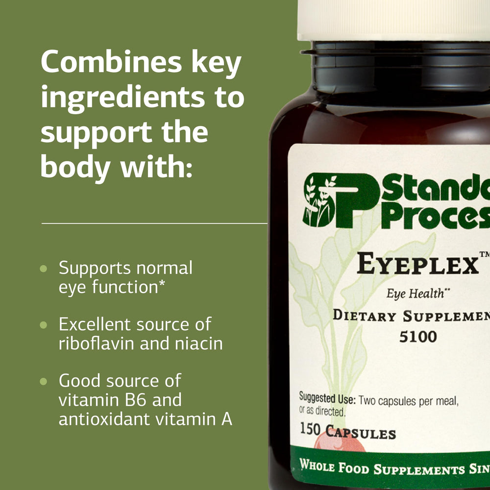 Standard Process Iplex eye health graphic indicating vascular support.