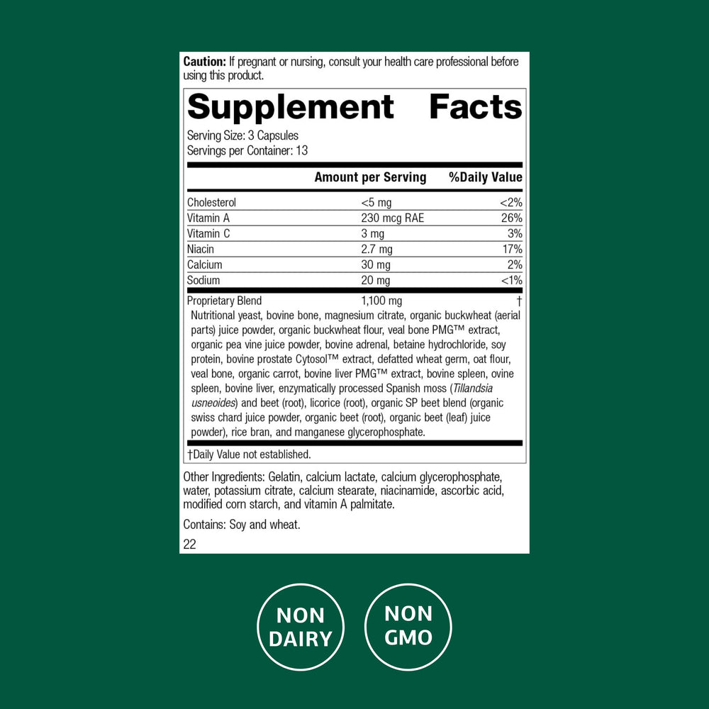 Close-up of Rumaplex bottle label showing Vitamin A and Niacin