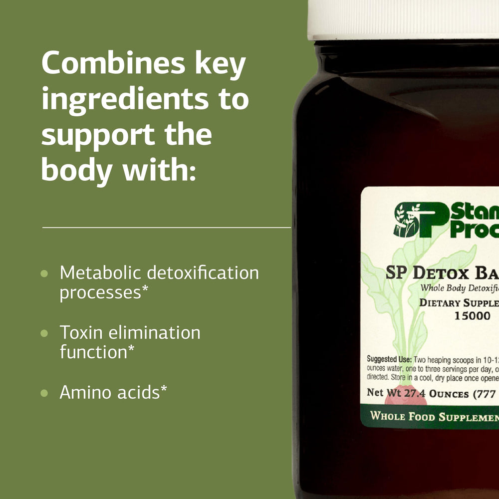 Gluten-free, vegan, non-dairy packaging of SP Detox Balance