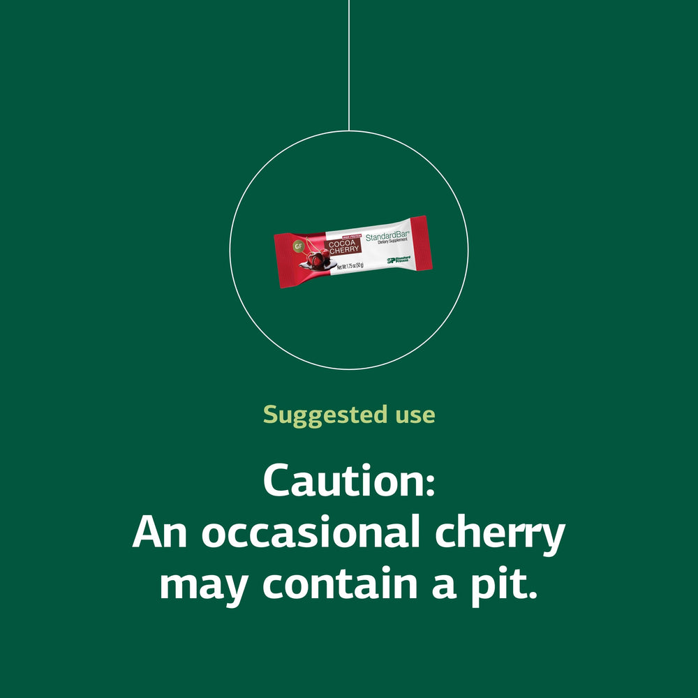 Standard Process StandardBar Cocoa Cherry ingredient panel highlights whole-food basis