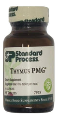Standard Process Thymus PMG 90 tablets front view supports daily wellness routines.