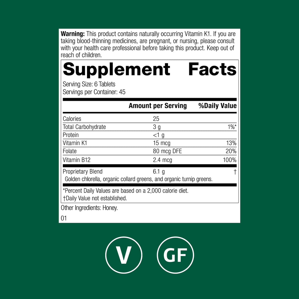 Organic collard greens used in Whole Food Folate