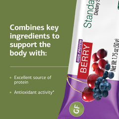 Standard Process StandardBar gluten-free and vegetarian badge visible on wrapper