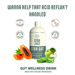 Close-up of natural ingredients: aloe vera, apple cider vinegar, papaya, lemon and marshmallow root