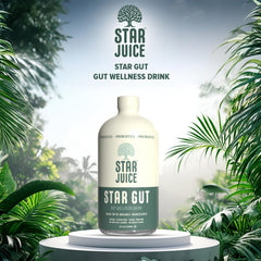 Star Juice packaging and branding on a white surface