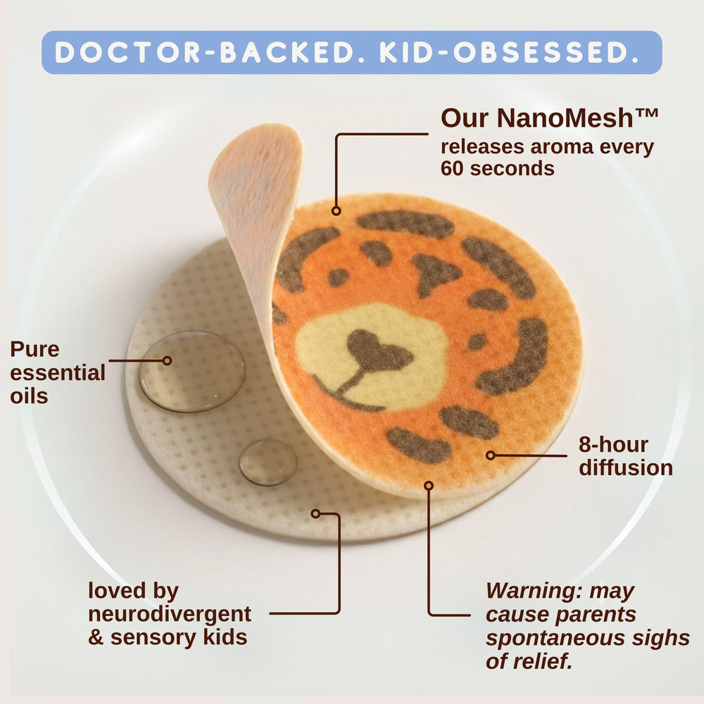 Sleep patch being applied to a pajama sleeve