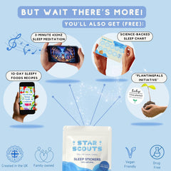 Group of sleep patches ready to use on clothing or bedding