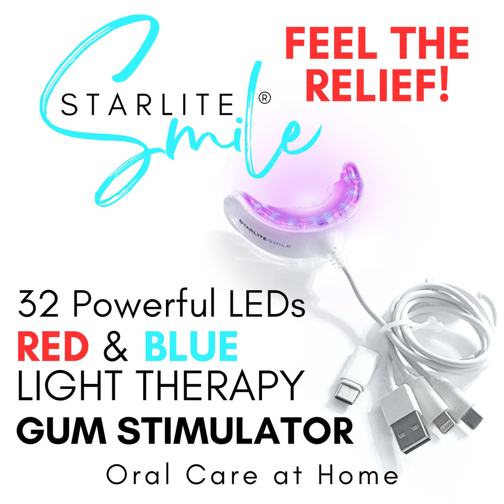 Starlite Smile portable gum light setup with USB-C