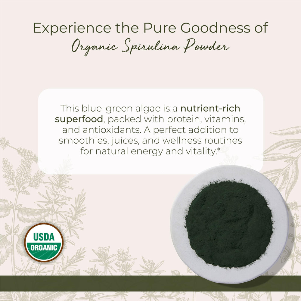 Close-up of spirulina powder texture