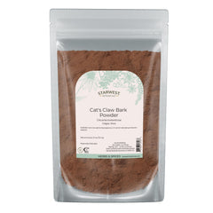 Packaging of Starwest Botanicals Cat's Claw Bark Powder 4 oz pouch