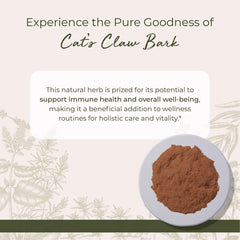 Close-up of Cat's Claw bark powder texture