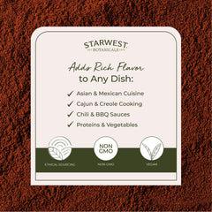 Cayenne pepper powder used for seasoning and marinades