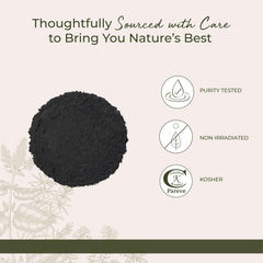 Charcoal powder used in facial masks