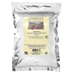 Resealable mylar bag packaging of Maca Root Powder Gelatinized 1 lb